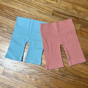 ZENANA ribbed biker shorts